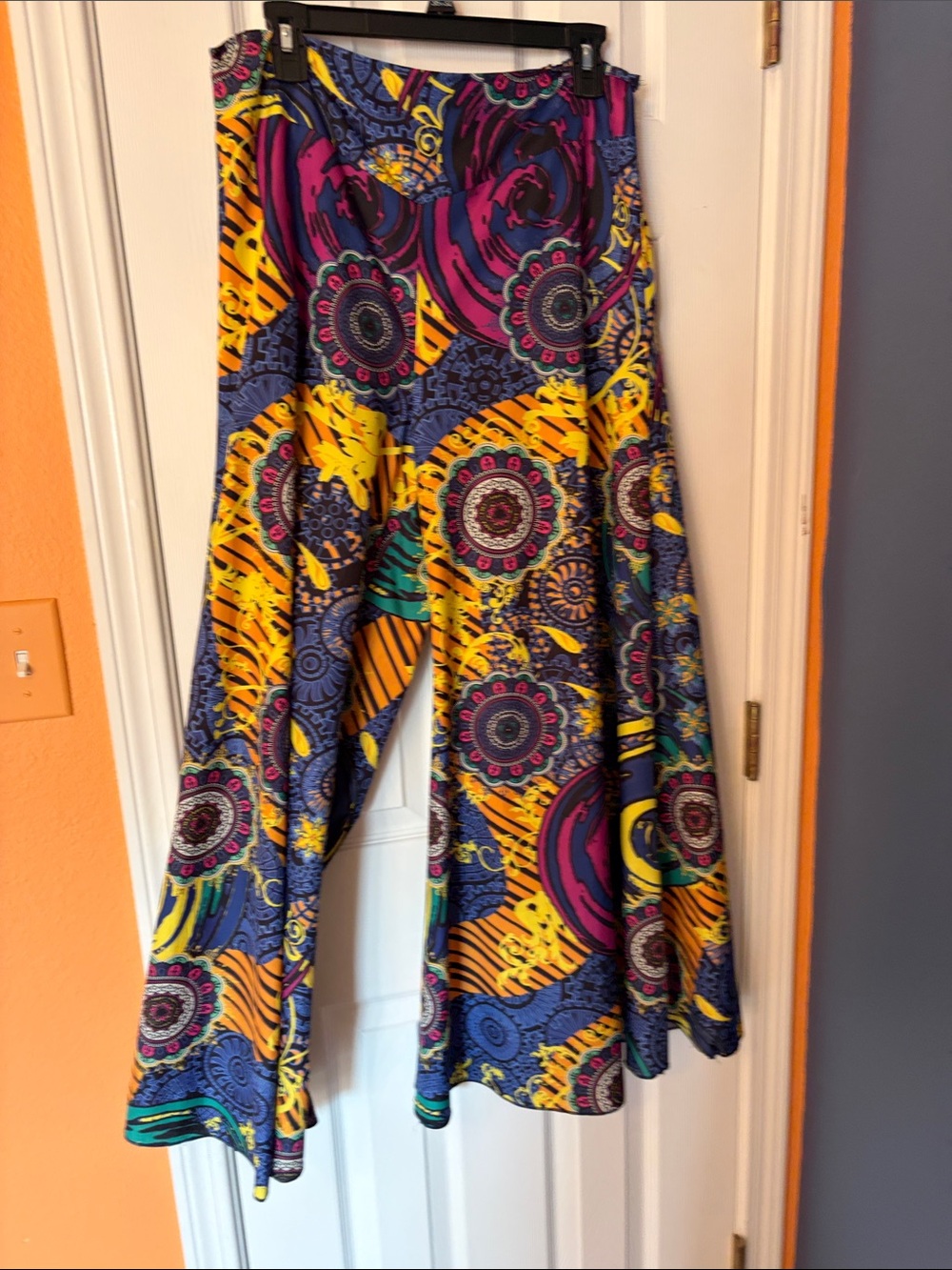Vibrant Multicolor Wide-Leg Palazzo Pants